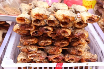 Poster - Dried fish at the market