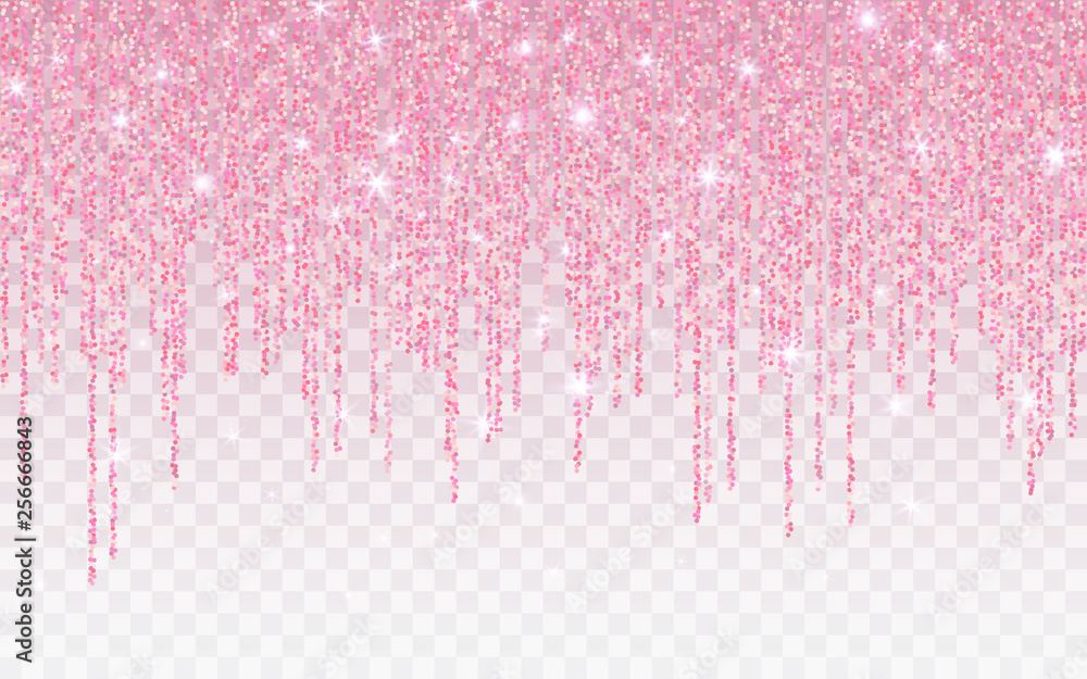 Pink glitter sparkle on a transparent background. Rose Gold Vibrant ...