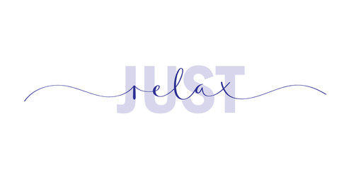 JUST RELAX typography banner