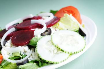 Fresh Greek Salad - Healthy Eating Diet Food