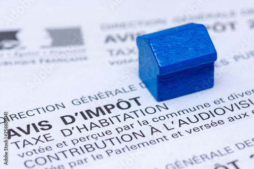 Cuadros en Lienzo Avis d'impôt taxe d'habitation, France