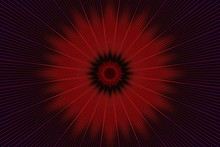 Background Red Kaleidoscope Flower Pattern. Hypnotic.