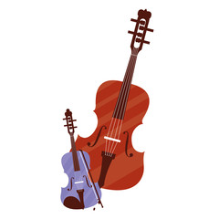 Canvas Print - fiddle instrument musical icon