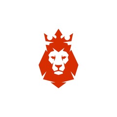 Wall Mural - lion logo concept with lion head 