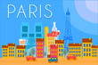 © topvectors - Paris, travel landmarks, city architecture vector illustration in flat style