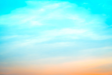 Wall Mural - blurred colorful natural sky clouds landscape background with light