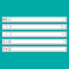 Wall Mural - Search bar vector element design, set of search boxes ui template isolated on white background