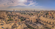 Jerusalem - October 03, 2018: Panoramic View Of The Tower Of David Fortress In The Old City Of Jerusalem, Israel