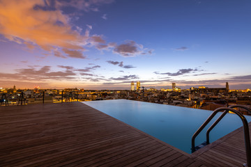 Roof Top Pool Sunrise, Barcelona