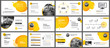 Presentation and slide layout background. Design yellow and orange gradient geometric template. Use for business annual report, flyer, marketing, leaflet, advertising, brochure, modern style.