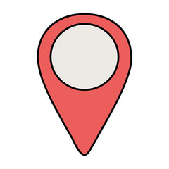 Poster - pin location isolated icon