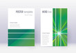 © Begin Again - Geometric cover design template set. Green abstrac
