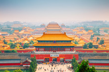 Forbidden City View From Jingshan Park In Beijing, China