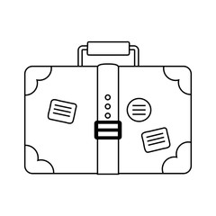 Sticker - suitcase travel isolated icon