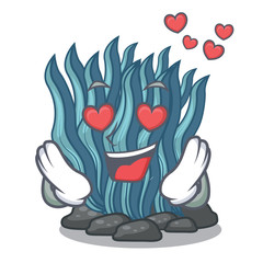 Sticker - In love blue seaweed cartoon under sea water