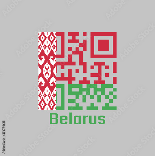 Qr Code Set The Color Of Belarus Flag A Horizontal Bicolor Of Red