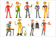 © topvectors - People of different professions and occupations in working outfit. Electrician, builder, welder, architect, molar, potter, gardener, clothier, shoemaker. Flat vector design