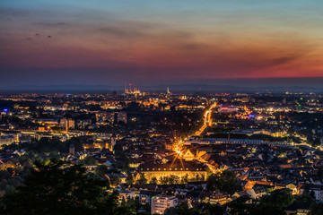 Karlsruhe Skyline Nacht