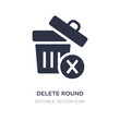 delete round button icon on white background. Simple element illustration from UI concept.