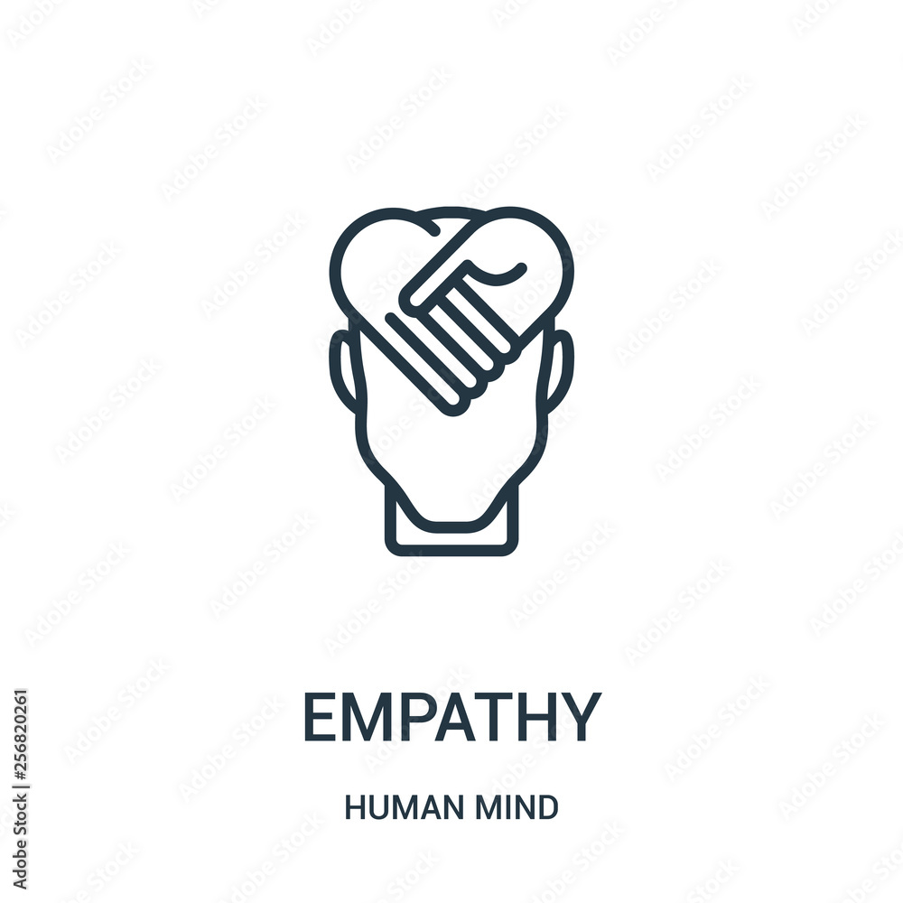 empathy icon vector from human mind collection. Thin line empathy ...