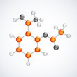 Illustration of 3d molecular structure