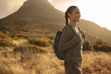 woman on cross country walk