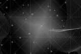 Fototapeta Przestrzenne - abstract, pattern, texture, metal, blue, design, wallpaper, illustration, black, backdrop, lines, wave, technology, light, dark, graphic, metallic, art, mesh, textured, grid, curve, line, digital