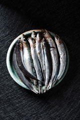 Sticker - raw spanish boquerones, anchovies typical in Spain