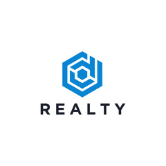 Aufkleber - Real estate logo with innitial D ,home logo,house logo, property logo,building logo,vector logo template