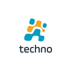 Poster - Logo design technology, biotechnology, tech icon and symbol 