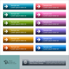 Wall Mural - web button and headline design, vector graphics