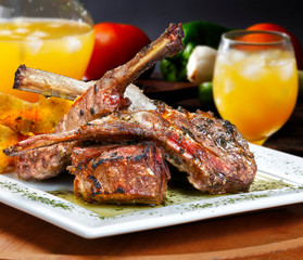 Roasted lamb chop