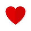 Red heart love symbol valentines gift romantic design simple decoration. EPS 10