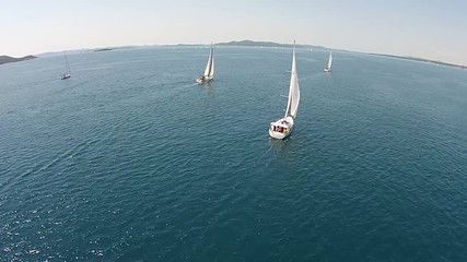 Wall Mural - Sailing boats on open sea