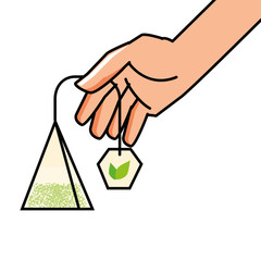 Poster - hand with bag of tea herb