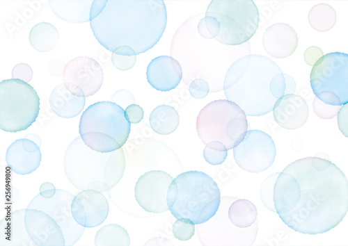 水彩 水玉 泡 背景 テクスチャ にじみ 青 Stock Illustration Adobe Stock