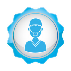 Wall Mural - surgeon avatar character icon