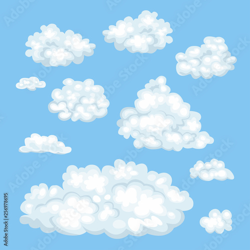 Set Of Vector Cartoon Clouds Of Different Shapes Illustration Of Cloudy Sky In Simple Flat Style Buy This Stock Vector And Explore Similar Vectors At Adobe Stock Adobe Stock Set Of Vector Cartoon Clouds Of Different Shapes Illustration Of Cloudy Sky In Simple Flat Style Buy This Stock Vector And Explore Similar Vectors At Adobe Stock Adobe Stock