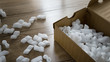 © Lupsa Florin - cardboard box with polystyrene delivery box fragile