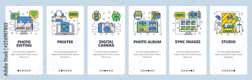 Mobile App Onboarding Screens Photography Studio Photo Editing