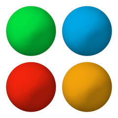 Wall Mural - set of color round buttons. vector illustration.