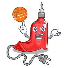 Wall Mural - With basketball electric drill in the cartoon shape