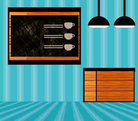 Sticker - restaurant shop scene isolated icon