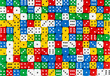 © Kruwt - Pattern of random ordered polychrome dices