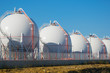 © 16th - LNG or LPG storage plant, five liquefied natural gas tanks