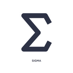 sigma icon on white background. simple element illustration from greece concept.