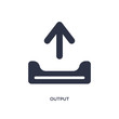 output icon on white background. Simple element illustration from interface concept.