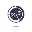 margin icon on white background. Simple element illustration from marketing concept.