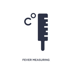 Wall Mural - fever measuring icon on white background. Simple element illustration from measurement concept.