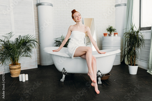 Gorgeous Long Legged Woman Of 20 Y O With Ginger Hair Tied In